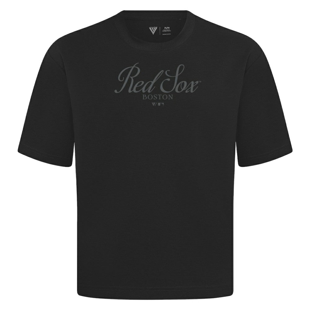 Boston Red Sox Levelwear Ethereal Oversized Luxe Signature Knit T-Shirt Clearance