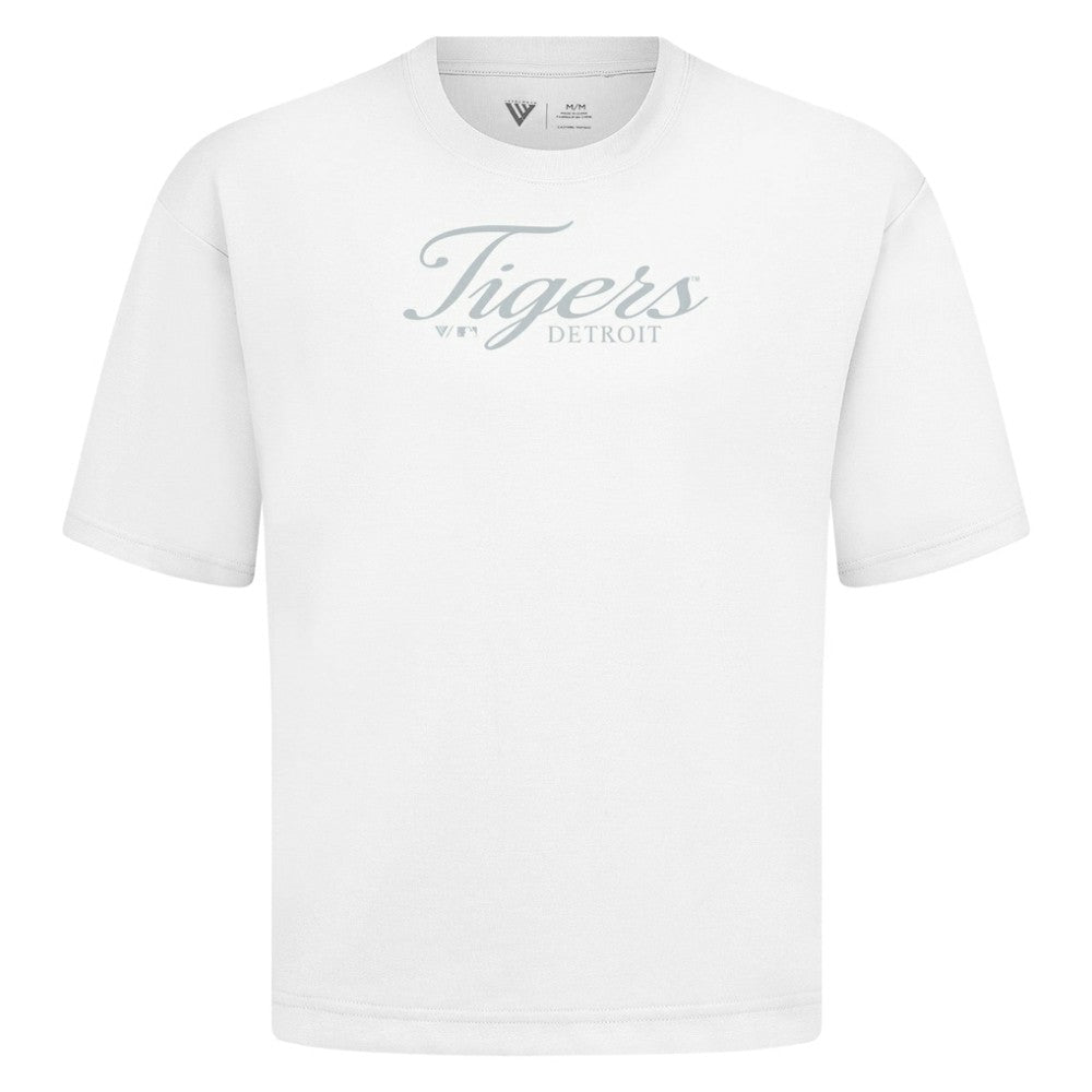 Detroit Tigers Levelwear Ethereal Oversized Luxe Signature Knit T-Shirt Near Me