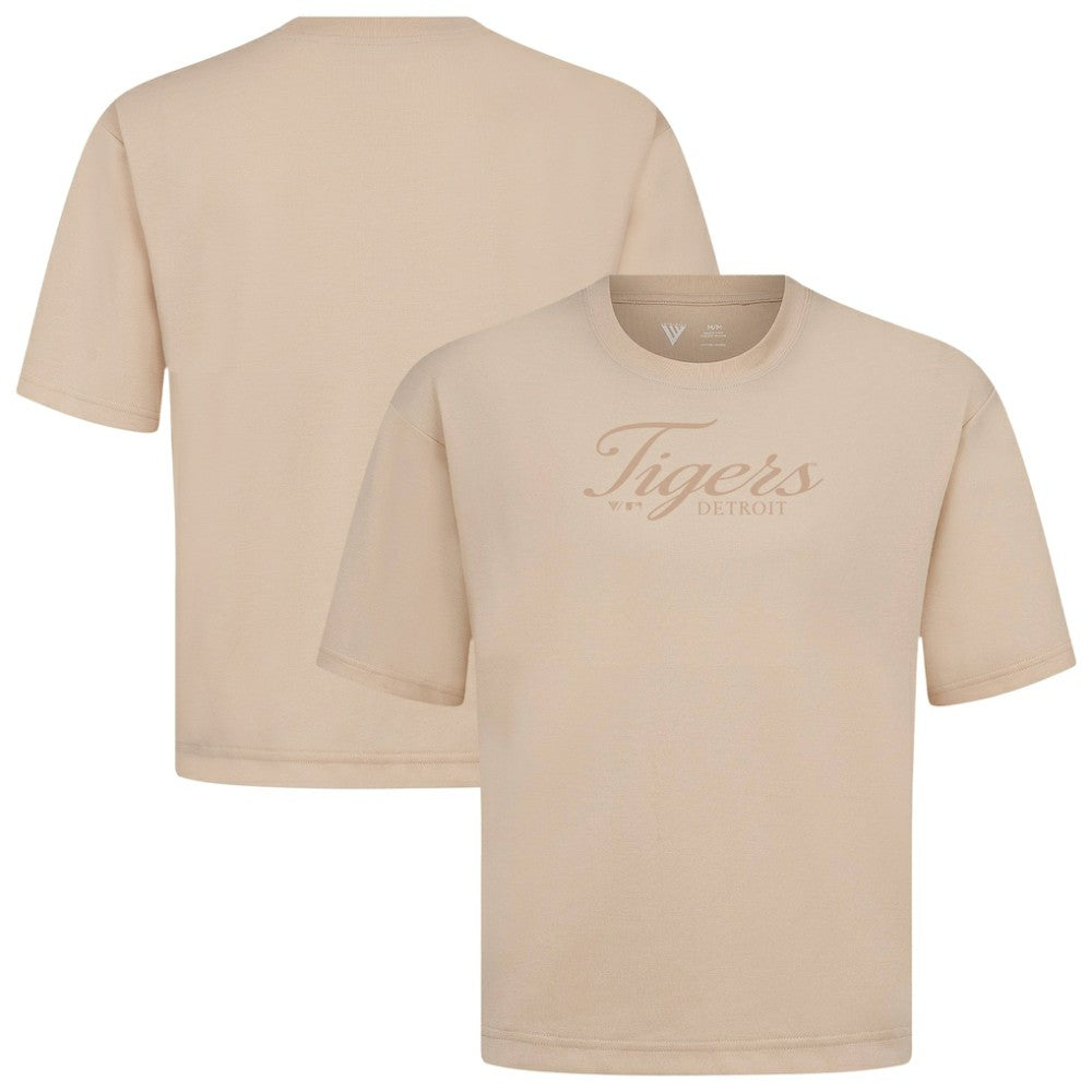 Detroit Tigers Levelwear Ethereal Oversized Luxe Signature Knit T-Shirt Lifestyle