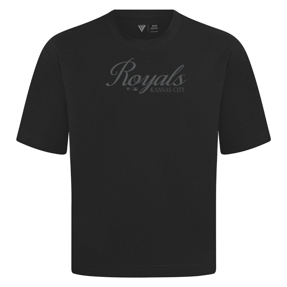 Kansas City Royals Levelwear Ethereal Oversized Luxe Signature Knit T-Shirt Clearance
