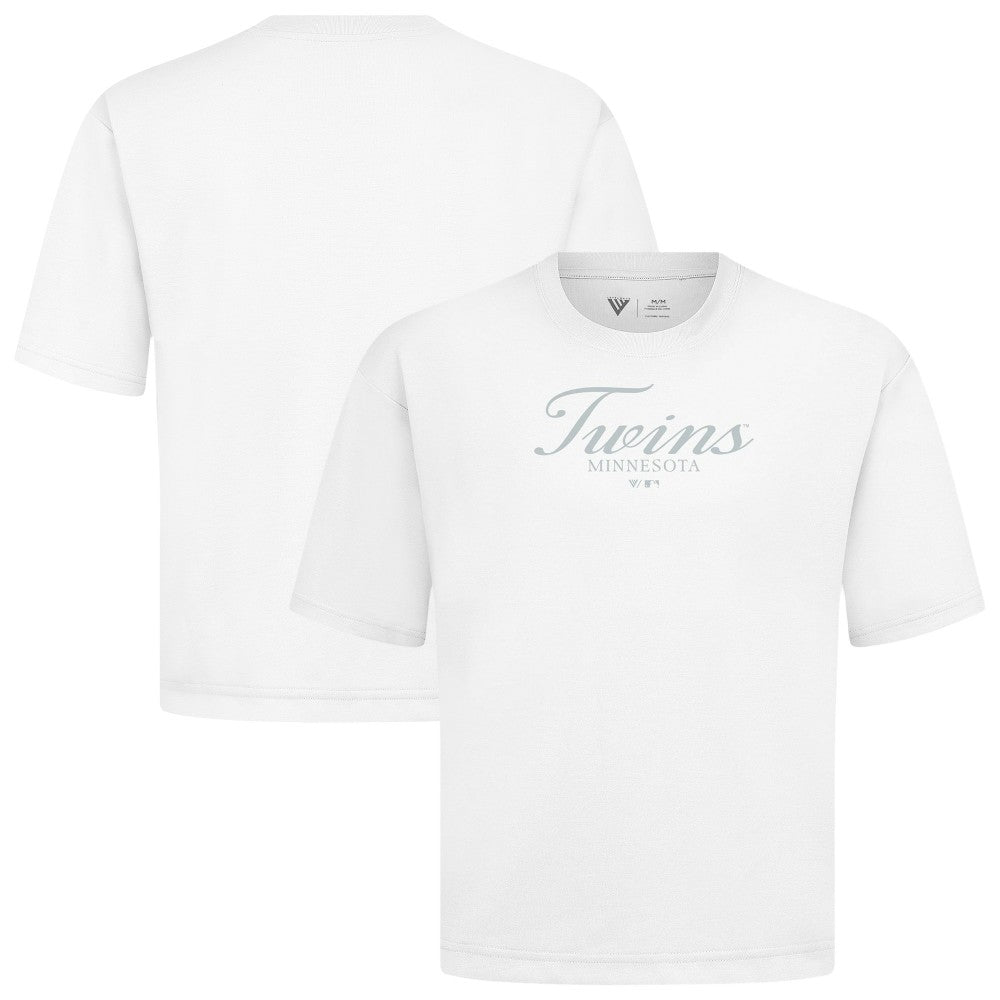 Minnesota Twins Levelwear Ethereal Oversized Luxe Signature Knit T-Shirt for sale