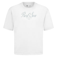 Boston Red Sox Levelwear Ethereal Oversized Luxe Signature Knit T-Shirt On Sale