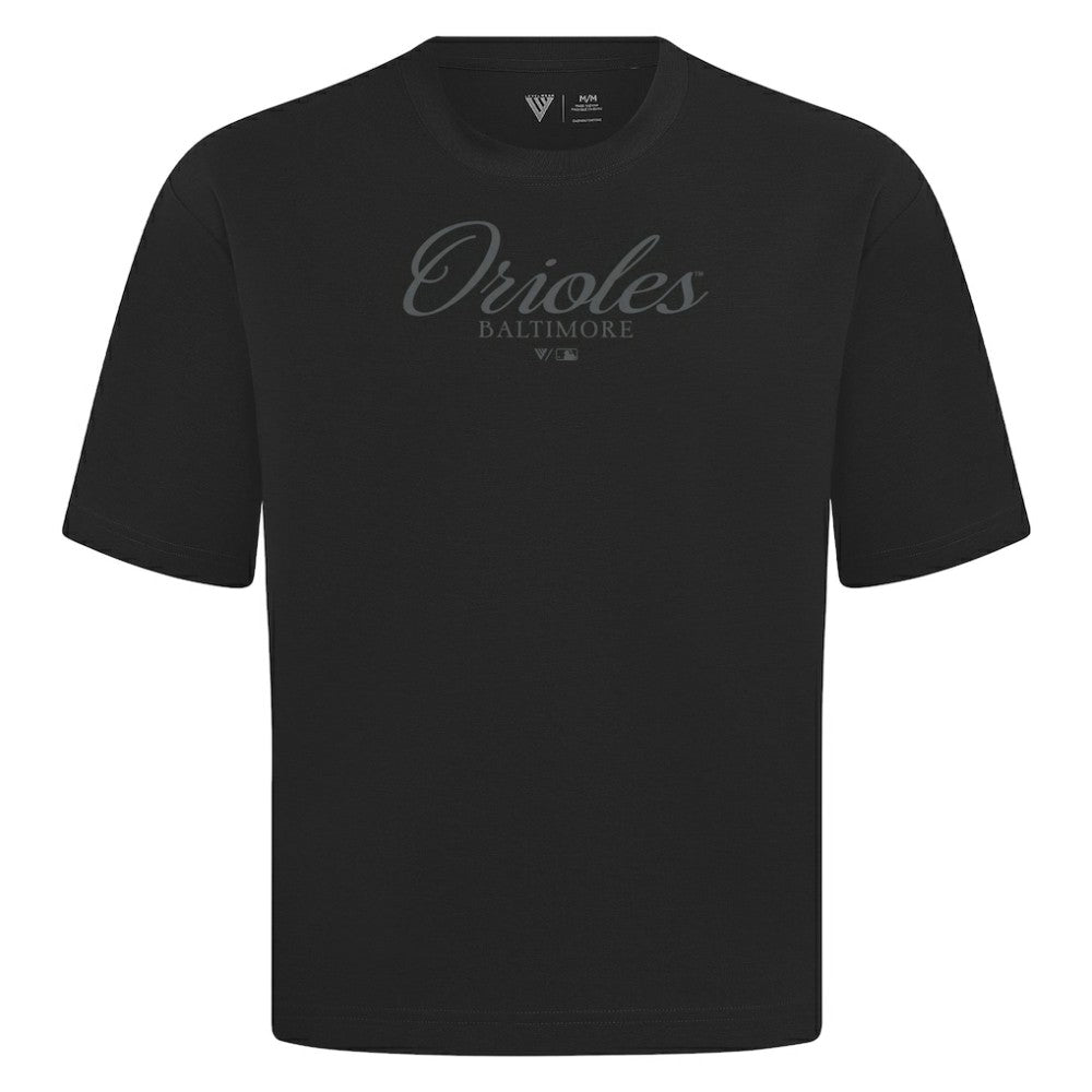 Baltimore Orioles Levelwear Ethereal Oversized Luxe Signature Knit T-Shirt Clearance
