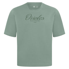 Baltimore Orioles Levelwear Ethereal Oversized Luxe Signature Knit T-Shirt Lifestyle