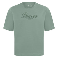 Atlanta Braves Levelwear Ethereal Oversized Luxe Signature Knit T-Shirt for sale