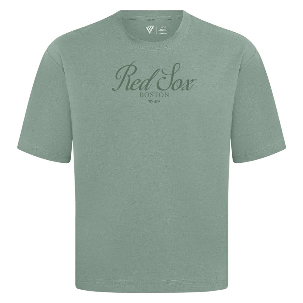 Boston Red Sox Levelwear Ethereal Oversized Luxe Signature Knit T-Shirt Online