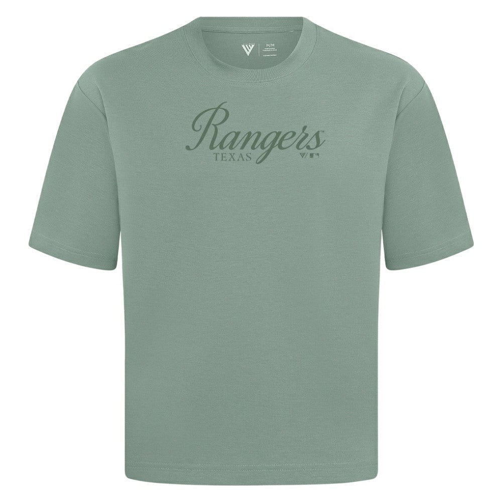Texas Rangers Levelwear Ethereal Oversized Luxe Signature Knit T-Shirt Lifestyle