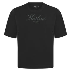 Miami Marlins Levelwear Ethereal Oversized Luxe Signature Knit T-Shirt for sale
