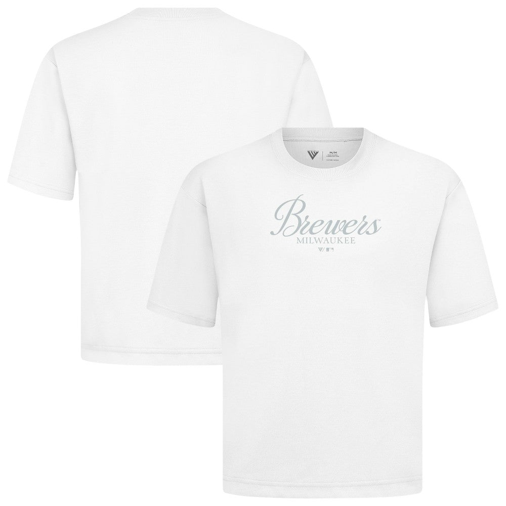 Milwaukee Brewers Levelwear Ethereal Oversized Luxe Signature Knit T-Shirt Clearance