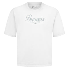 Milwaukee Brewers Levelwear Ethereal Oversized Luxe Signature Knit T-Shirt Clearance