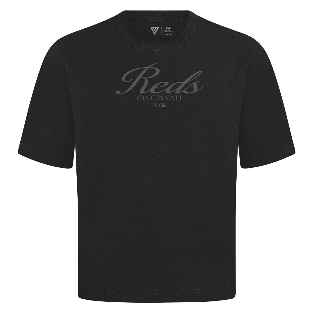Cincinnati Reds Levelwear Ethereal Oversized Luxe Signature Knit T-Shirt for sale