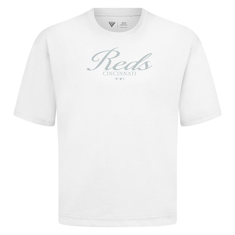 Cincinnati Reds Levelwear Ethereal Oversized Luxe Signature Knit T-Shirt Near Me