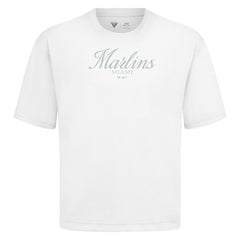 Miami Marlins Levelwear Ethereal Oversized Luxe Signature Knit T-Shirt On Sale
