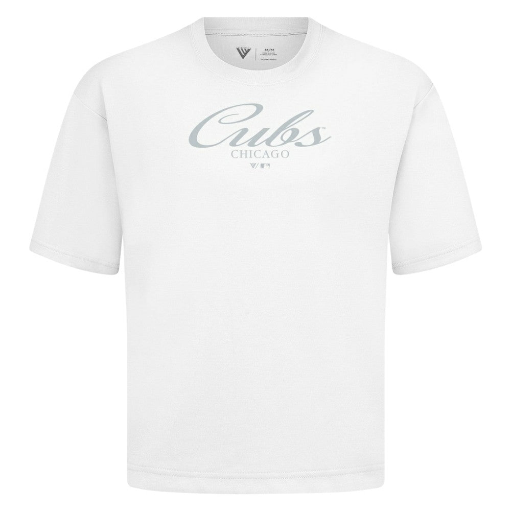 Chicago Cubs Levelwear Ethereal Oversized Luxe Signature Knit T-Shirt Sale