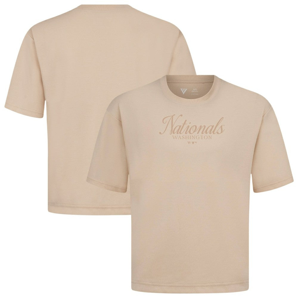 Washington Nationals Levelwear Ethereal Oversized Luxe Signature Knit T-Shirt On Sale