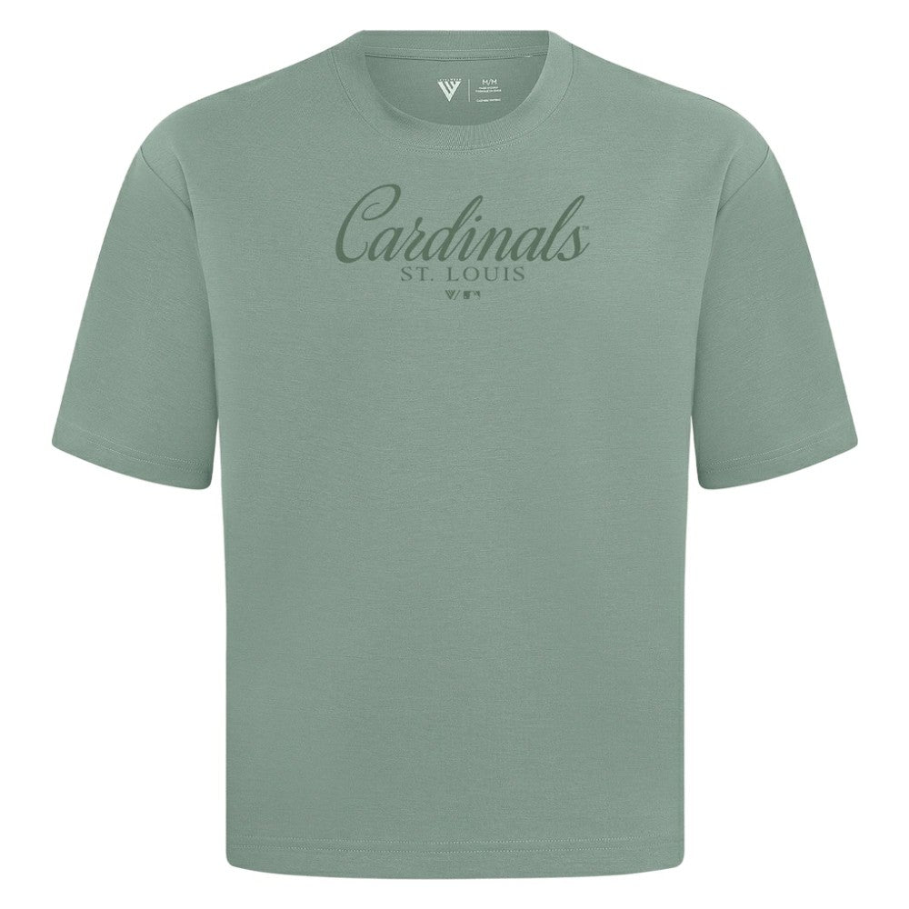 St. Louis Cardinals Levelwear Ethereal Oversized Luxe Signature Knit T-Shirt for sale