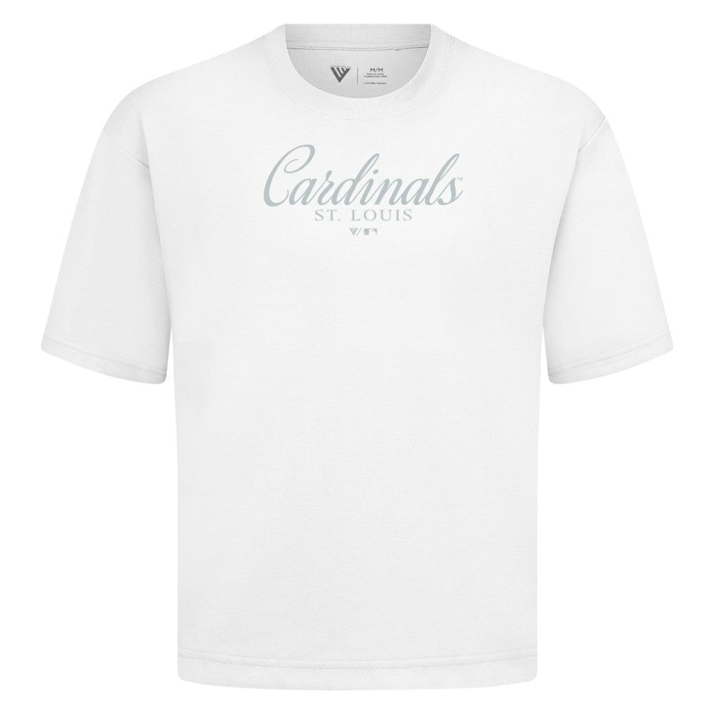 St. Louis Cardinals Levelwear Ethereal Oversized Luxe Signature Knit T-Shirt Sale