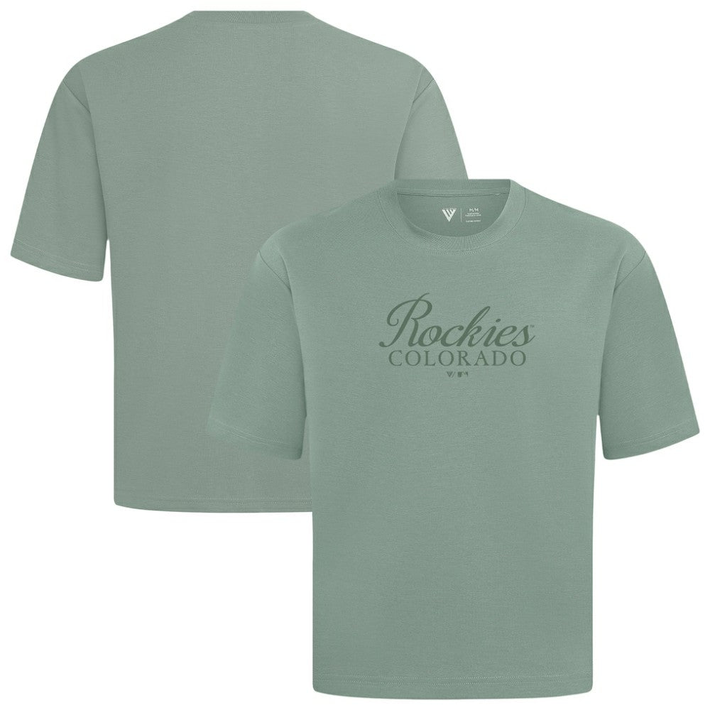 Colorado Rockies Levelwear Ethereal Oversized Luxe Signature Knit T-Shirt discount