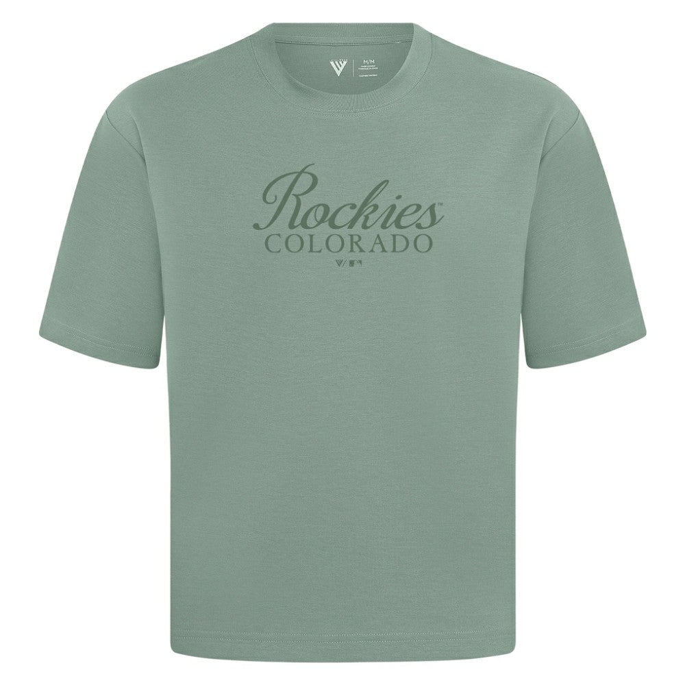 Colorado Rockies Levelwear Ethereal Oversized Luxe Signature Knit T-Shirt discount