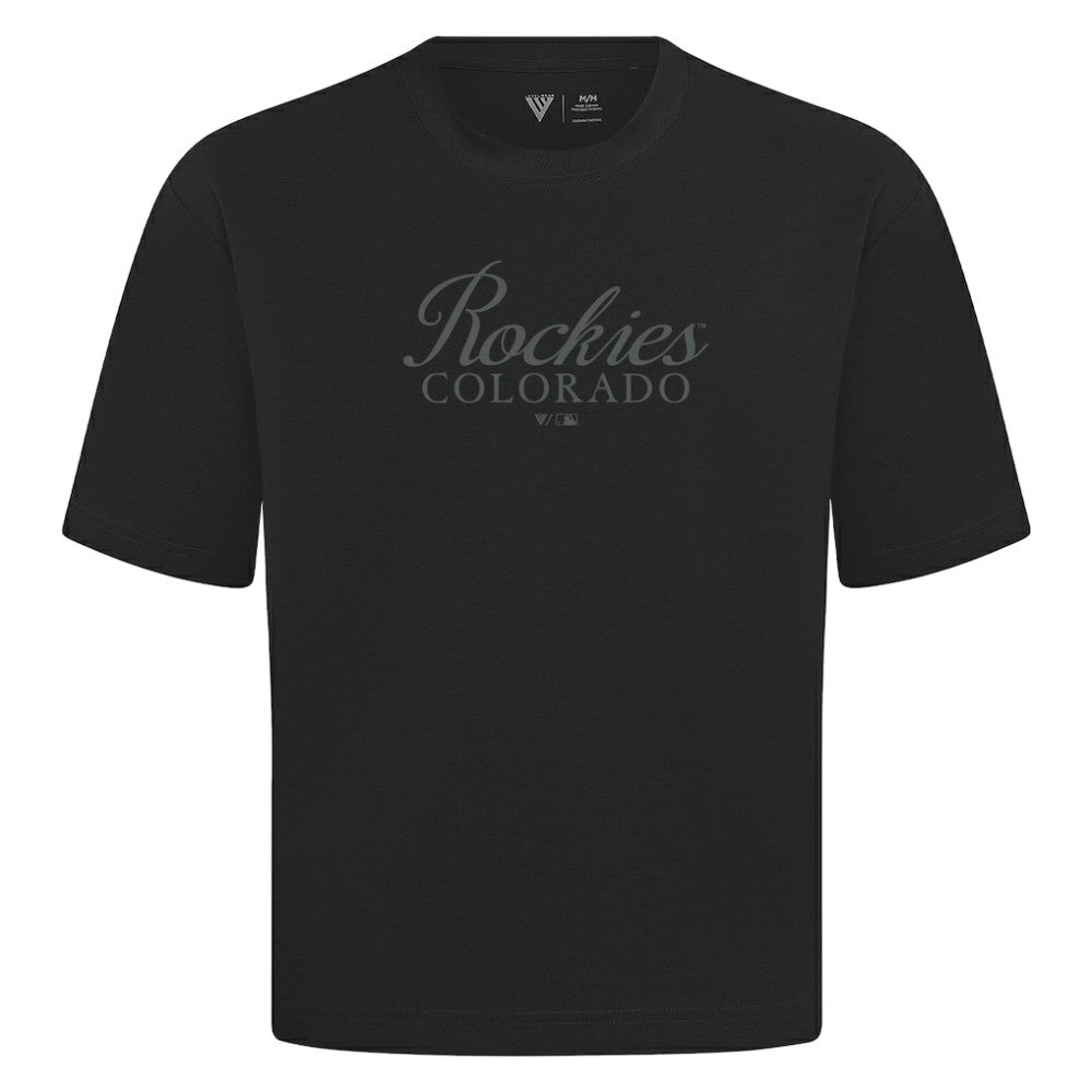 Colorado Rockies Levelwear Ethereal Oversized Luxe Signature Knit T-Shirt discount