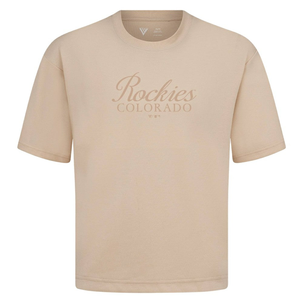 Colorado Rockies Levelwear Ethereal Oversized Luxe Signature Knit T-Shirt Clearance