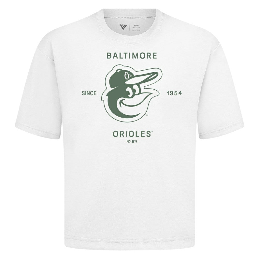 Baltimore Orioles Levelwear Crossway Oversized Luxe Signature Knit T-Shirt for sale