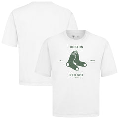 Boston Red Sox Levelwear Crossway Oversized Luxe Signature Knit T-Shirt Clearance