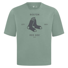 Boston Red Sox Levelwear Crossway Oversized Luxe Signature Knit T-Shirt Near Me