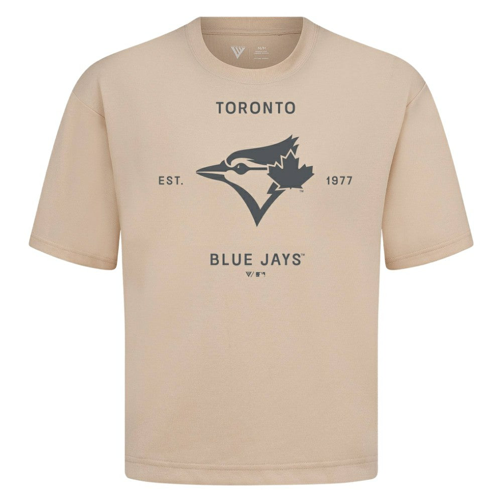 Toronto Blue Jays Levelwear Crossway Oversized Luxe Signature Knit T-Shirt Clearance