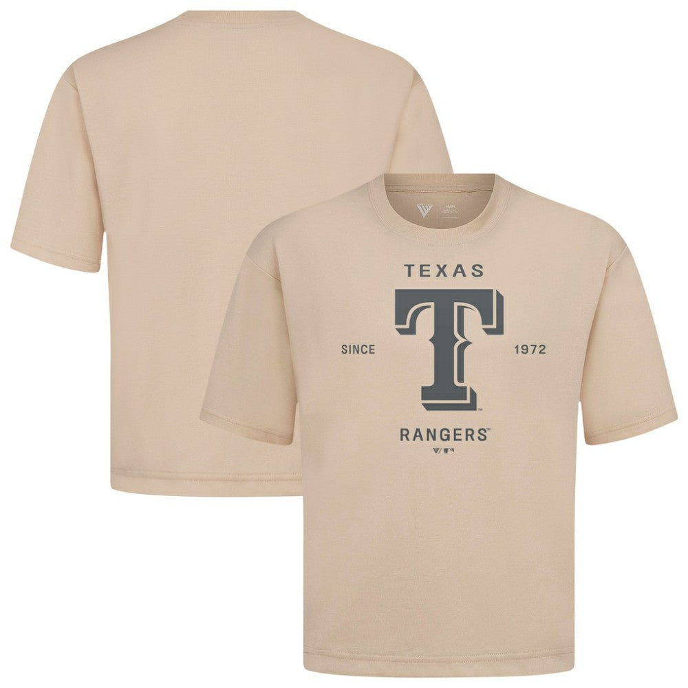 Texas Rangers Levelwear Crossway Oversized Luxe Signature Knit T-Shirt for sale