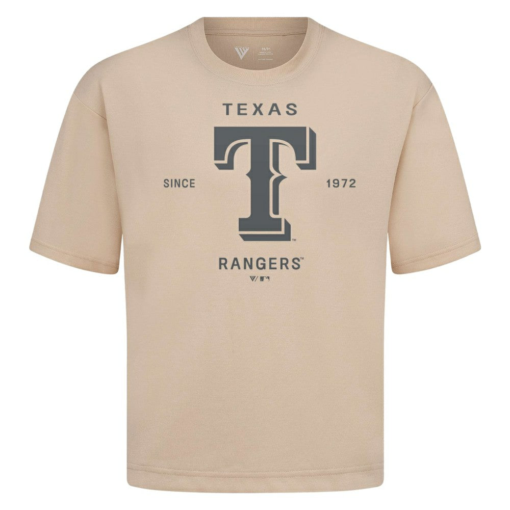 Texas Rangers Levelwear Crossway Oversized Luxe Signature Knit T-Shirt for sale