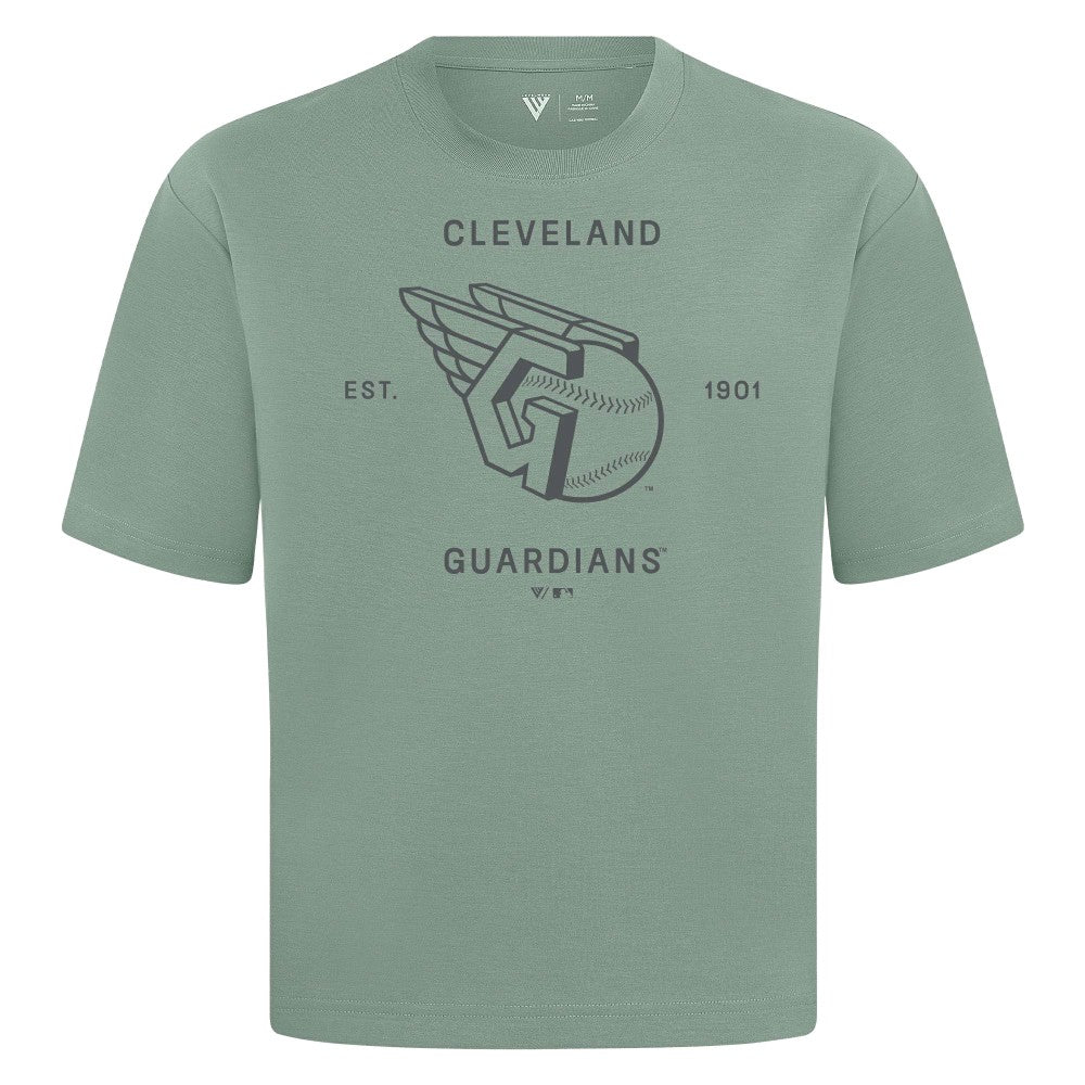 Cleveland Guardians Levelwear Crossway Oversized Luxe Signature Knit T-Shirt Clearance