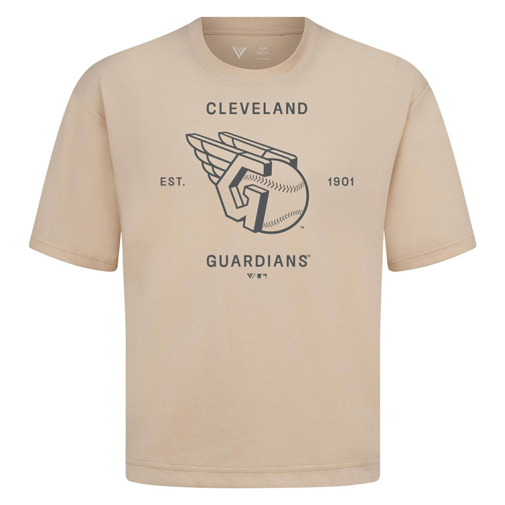 Cleveland Guardians Levelwear Crossway Oversized Luxe Signature Knit T-Shirt Lifestyle