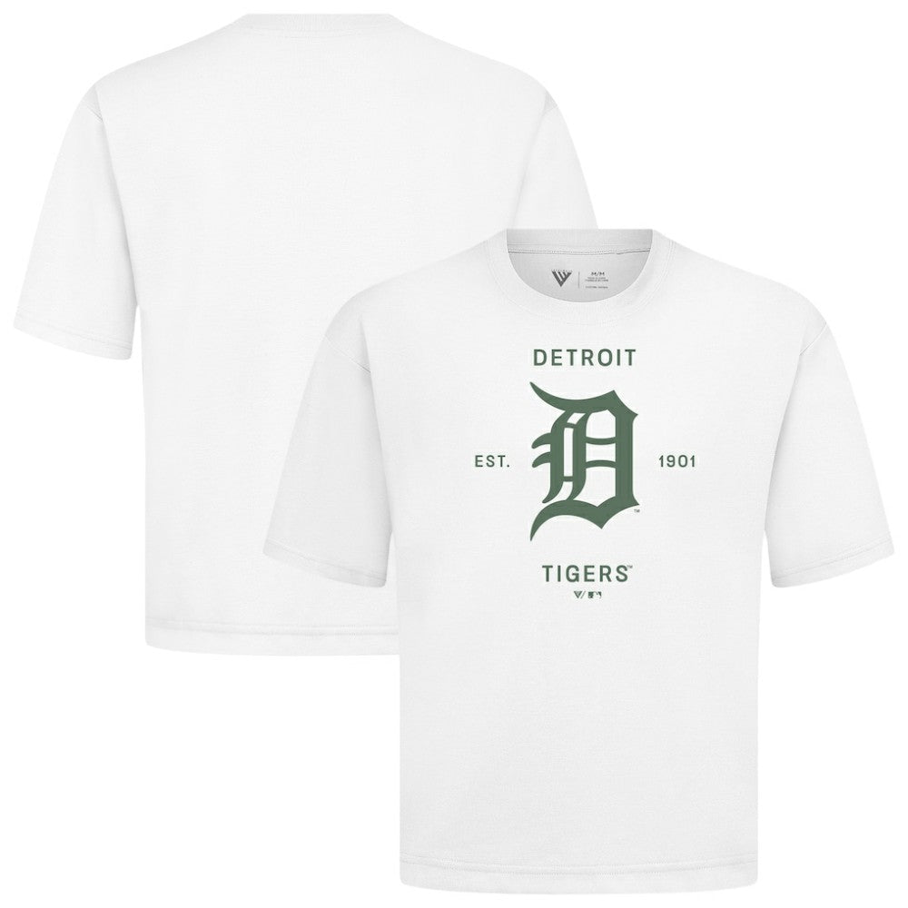 Detroit Tigers Levelwear Crossway Oversized Luxe Signature Knit T-Shirt Sale
