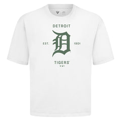 Detroit Tigers Levelwear Crossway Oversized Luxe Signature Knit T-Shirt Sale