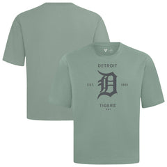 Detroit Tigers Levelwear Crossway Oversized Luxe Signature Knit T-Shirt for sale