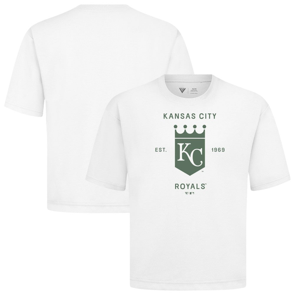 Kansas City Royals Levelwear Crossway Oversized Luxe Signature Knit T-Shirt Clearance