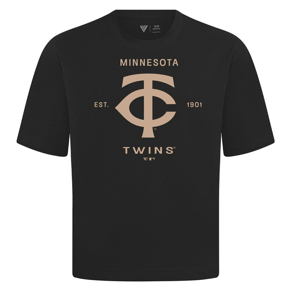 Minnesota Twins Levelwear Crossway Oversized Luxe Signature Knit T-Shirt discount