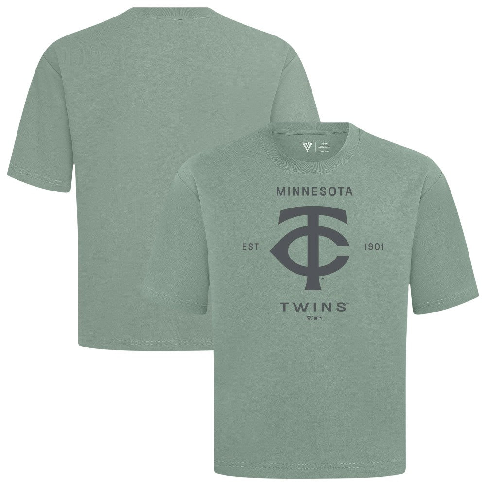 Minnesota Twins Levelwear Crossway Oversized Luxe Signature Knit T-Shirt On Sale