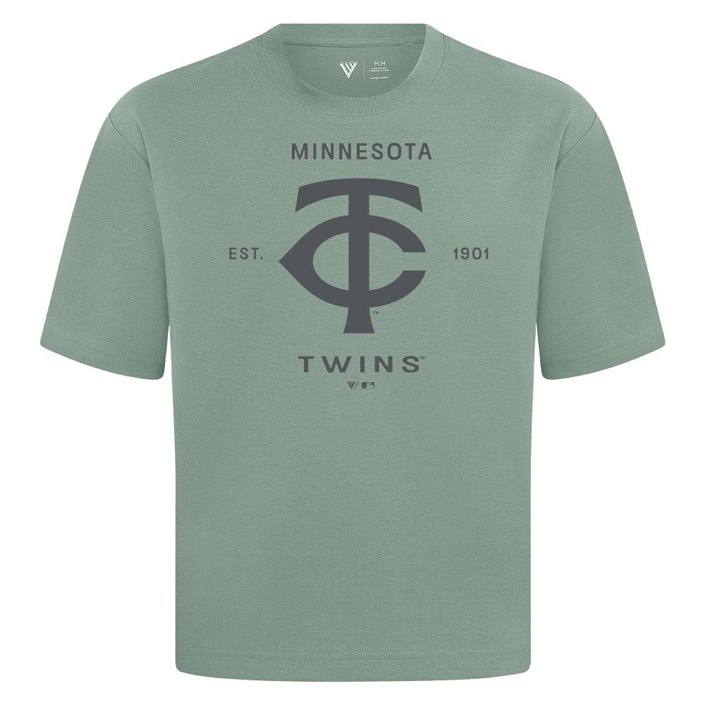 Minnesota Twins Levelwear Crossway Oversized Luxe Signature Knit T-Shirt On Sale