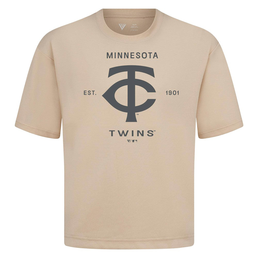 Minnesota Twins Levelwear Crossway Oversized Luxe Signature Knit T-Shirt Clearance