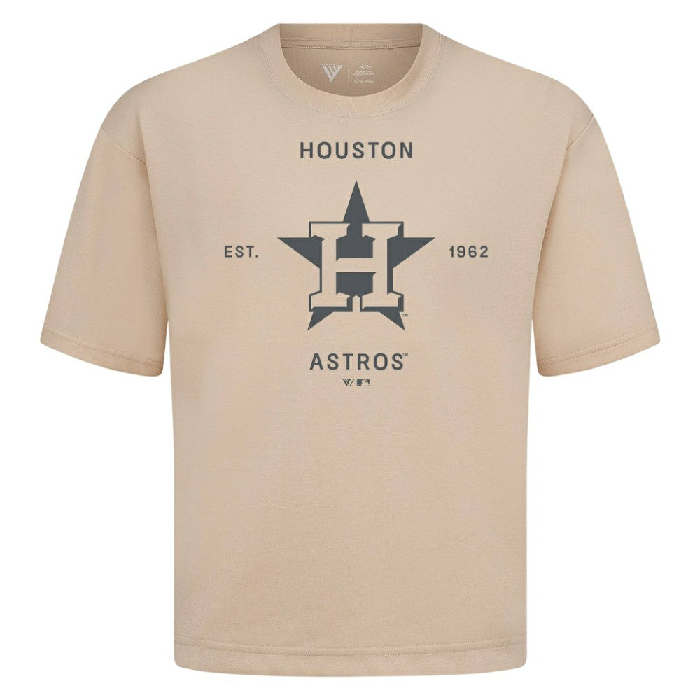 Houston Astros Levelwear Crossway Oversized Luxe Signature Knit T-Shirt Clearance
