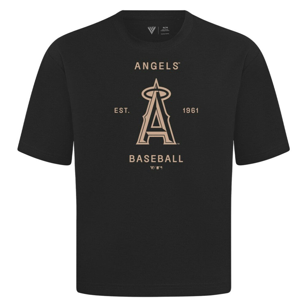 Los Angeles Angels Levelwear Crossway Oversized Luxe Signature Knit T-Shirt On Sale
