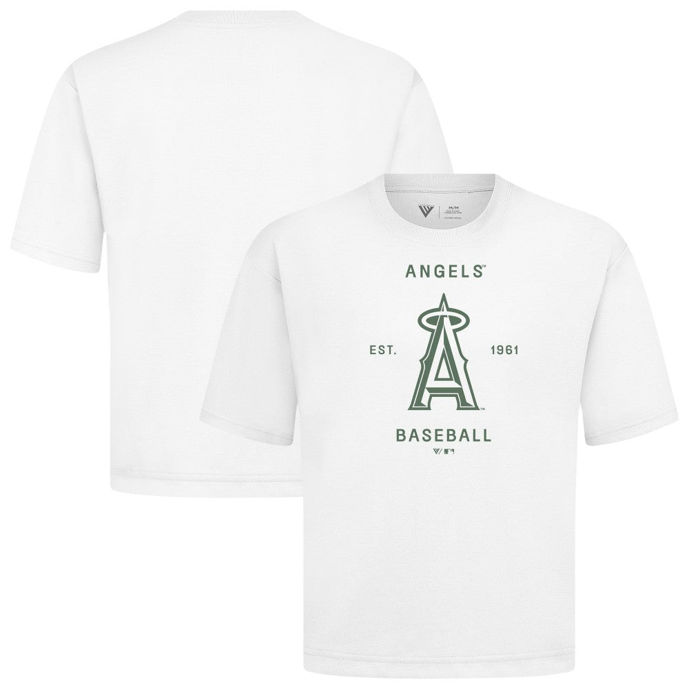 Los Angeles Angels Levelwear Crossway Oversized Luxe Signature Knit T-Shirt discount