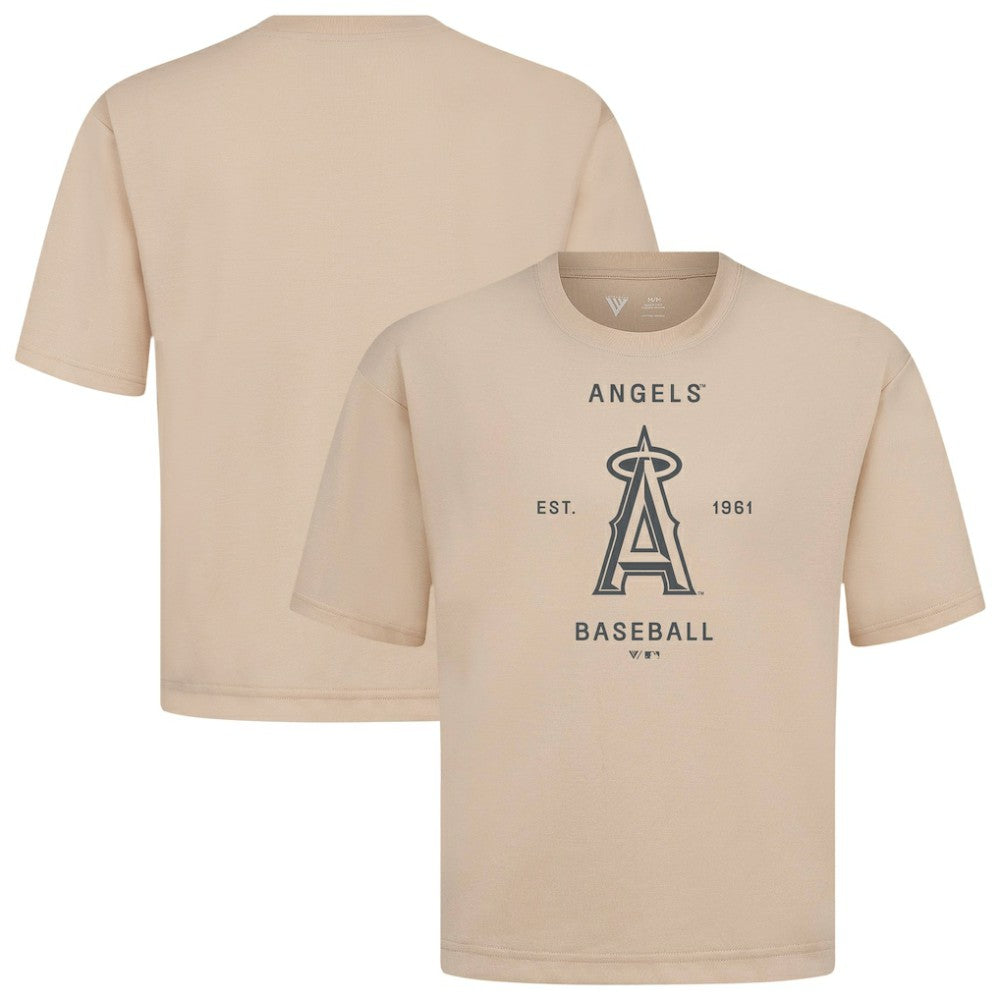Los Angeles Angels Levelwear Crossway Oversized Luxe Signature Knit T-Shirt discount