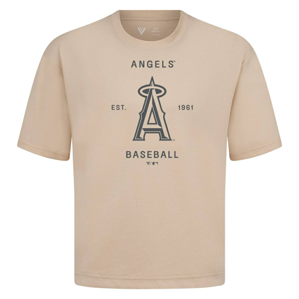 Los Angeles Angels Levelwear Crossway Oversized Luxe Signature Knit T-Shirt discount