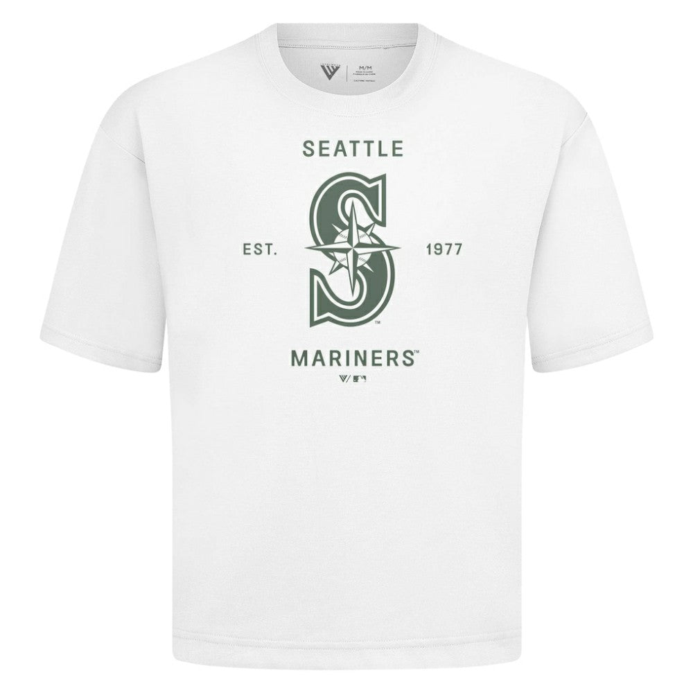 Seattle Mariners Levelwear Crossway Oversized Luxe Signature Knit T-Shirt Sale