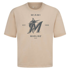 Miami Marlins Levelwear Crossway Oversized Luxe Signature Knit T-Shirt Clearance