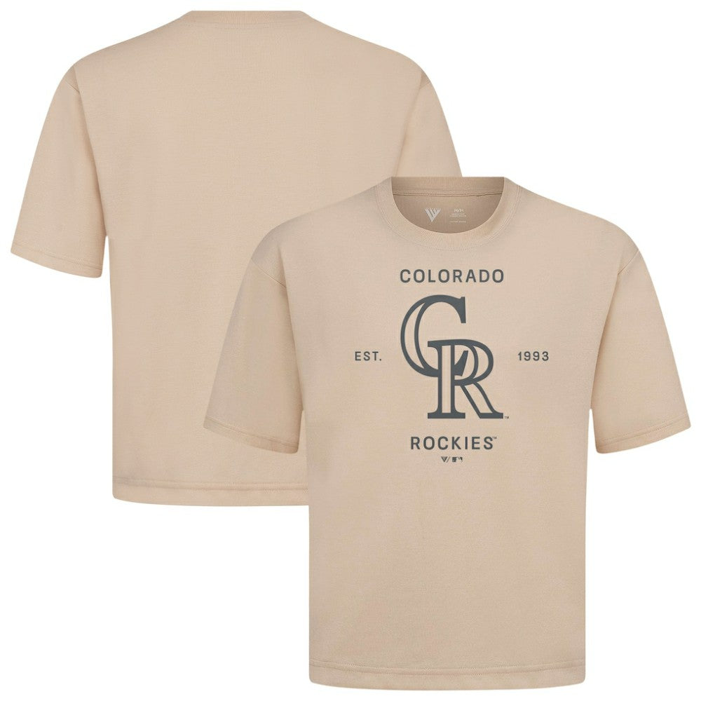 Colorado Rockies Levelwear Crossway Oversized Luxe Signature Knit T-Shirt for sale