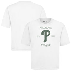 Philadelphia Phillies Levelwear Crossway Oversized Luxe Signature Knit T-Shirt On Sale